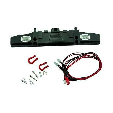 Predný nárazník pre navijak ALU s LED a ťažnými okami  1:10