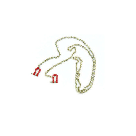 Ťažná reťaz kovová strieborná 96cm s 2 okami  1:10