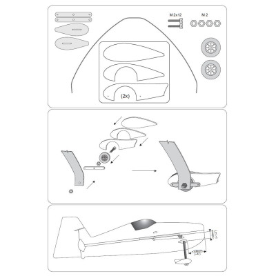 Podvozok pre  lietadlá Backyard series 800mm  RCFACTORY