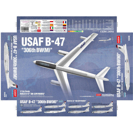 Model Kit letadlo 12618 - USAF B-47 (1:144)
