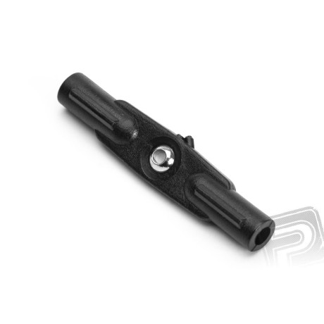 Dvojitý plastový kloubek M3 s mosaznou kuličkou a vrtáním 2,0mm, 10 ks.