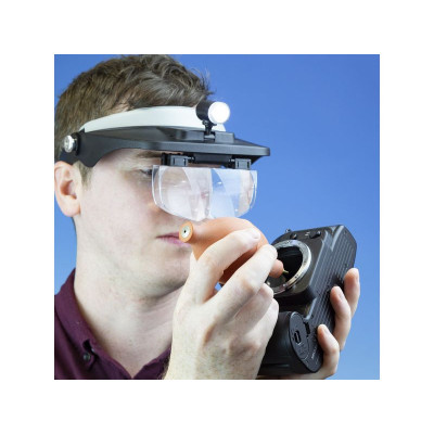 Lightcraft čelenka s lupou a LED osvětlením (set)