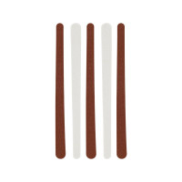 A Modelcraft kétoldalas csiszolópálcák az egyik oldalon 80-as durva, a másikon 240-es finom szemcsemérettel vannak ellátva. A csomagban összesen 10 darab található. Ideálisak műanyag, laminált anyagok és fa előkészítő és befejező munkáihoz. A hosszuk is beállítható az egyedi igényeknek megfelelően.