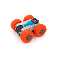 Nagyszerű kétoldalas Nincoracers Stunt Orange üzemmód nagy gumiabroncsokkal. Megfordítható. Semmi akadály nem jelent számára problémát. Elképesztő trükkökre képes. Ugrások, pörgések, hátsó kerék meghajtás. 27MHz-es karos jeladó nagy hatótávolsággal és LED bekapcsoló lámpával. AAA elemekkel működik.