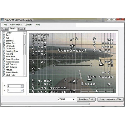 miniOSD k telemetrickému adaptéru NAZA/HoTT - ANYSENSE