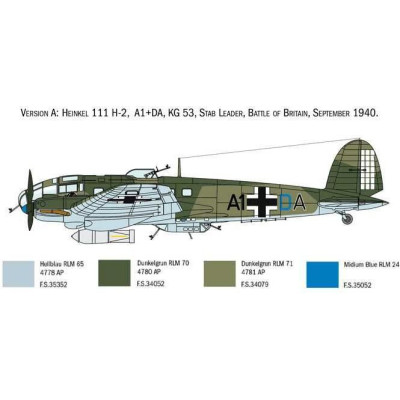 Model Kit letadlo 1436 - HEINKEL HE111H (1:72)