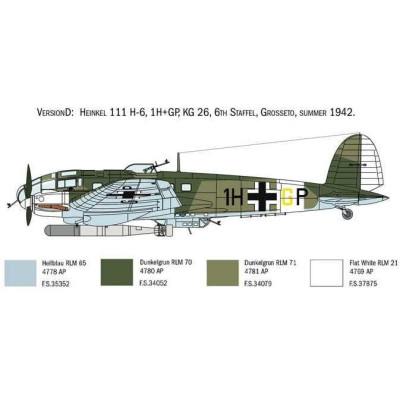 Model Kit letadlo 1436 - HEINKEL HE111H (1:72)