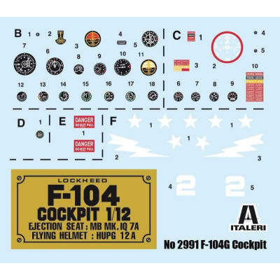 Model Kit kokpit 2991 - F-104 G STARFIGHTER COCKPIT (1:12)