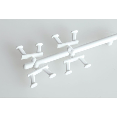 Dvojitý uvazník - bílý, 17x8x4mm, 10 ks.