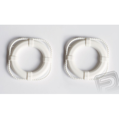 Záchranné kruhy 40 mm, bílé, 2 ks.