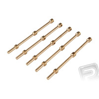 Sárgaréz korlátoszlop 30 mm 2 lyukkal az 1 mm átmérőjű kötelekhez.
 