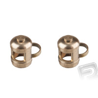 Sárgaréz árboclámpa 8x12mm 2db. Belső furat 6 mm, furat a karimán az árbochoz 6 mm.