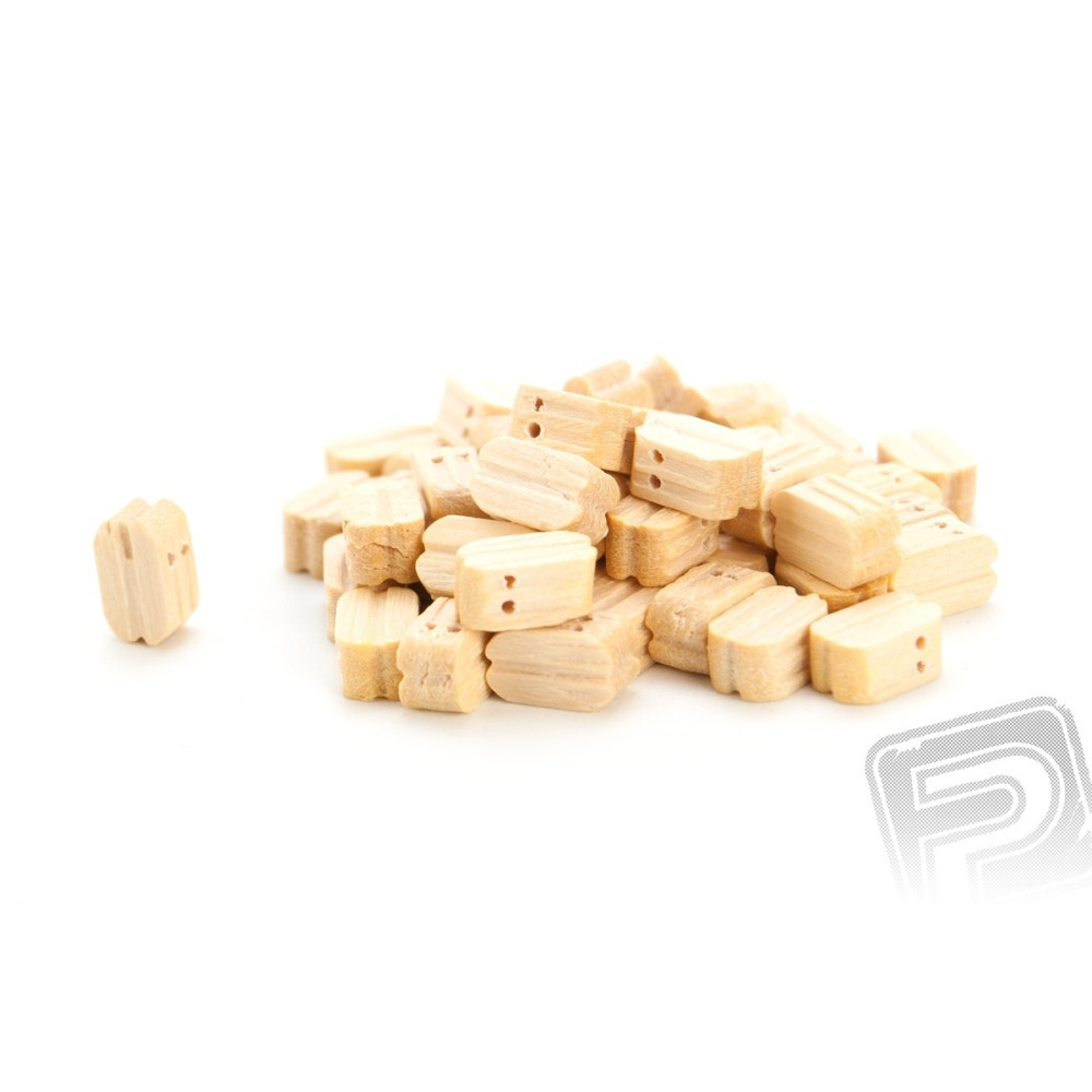 Kladka dvojitá dřevěná 7mm (50 ks) Kladka dvojitá dřevěná 7mm (50 ks)