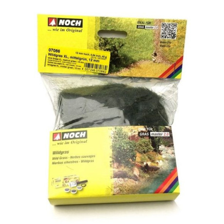 Tráva XL, stredne zelená, 12 mm, 40 g  NO07086