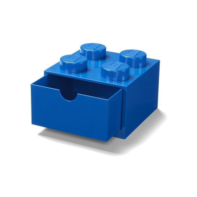 LEGO stolní box 4 se zásuvkou šedý