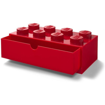 LEGO stolní box 8 se zásuvkou bílý