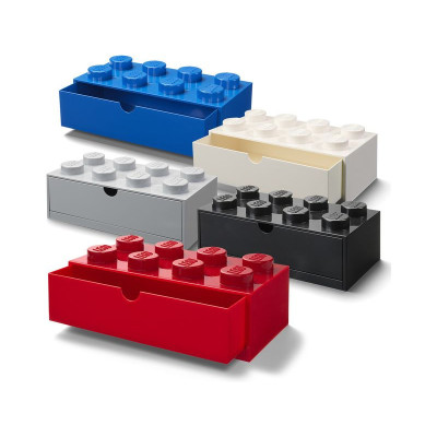 LEGO stolní box 8 se zásuvkou bílý