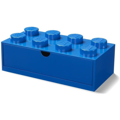 LEGO stolní box 8 se zásuvkou šedý