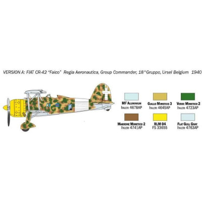 Model Kit letadlo 1437 - FIAT CR.42 Falco (1:72)
