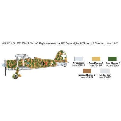 Model Kit letadlo 1437 - FIAT CR.42 Falco (1:72)