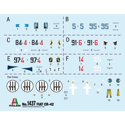 Model Kit letadlo 1437 - FIAT CR.42 Falco (1:72)