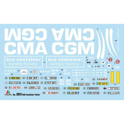 Model Kit truck 3951 - 40’ Container Trailer (1:24)
