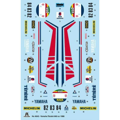 Model Kit motorka 4642 - Yamaha Tenere 660 cc Paris Dakar 1986 (1:9)