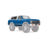 Traxxas Chevrolet Blazer 1972 Blue Body - A tengerkék karosszéria bársonyos fehér karosszériával a 70-es évek ikonikus megjelenését adja a TRX-4-nek. Hiteles krómozott kiegészítők, beleértve a fa utánzatot is. 