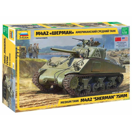 Model Kit tank 3702 - M4 A2 Sherman (1:35)