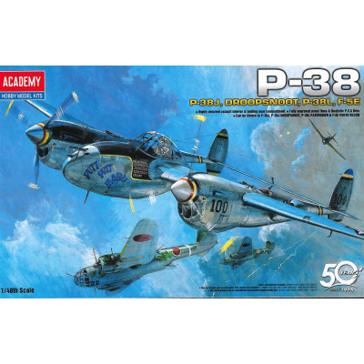 Model Kit letadlo 12282 - P-38 COMBINATION VERSION (1:48)