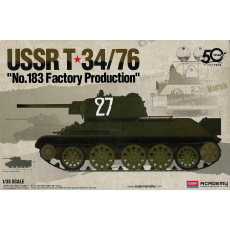 Model Kit tank 13505 - USSR T-34/76 "No.183 Factory Production" (1:35)