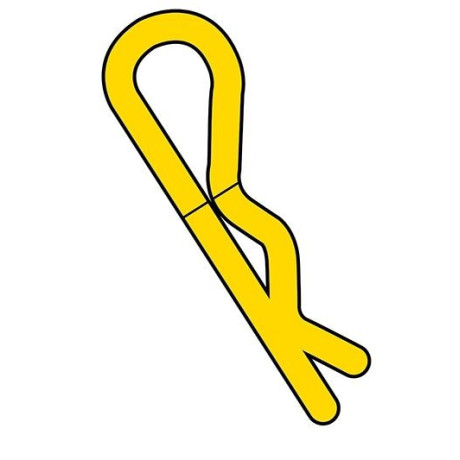 Team Corally - sponky karoserie - 45° ohnuté - velké - zlaté - 10 ks.