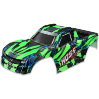 Traxxas karosszéria zöld: Hoss. Kész festett, összeszerelt karosszéria belső kerettel.