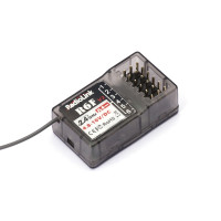 Hatcsatornás 2,4 GHz-es FHSS vevő RC autókhoz, kompatibilis a Radiolink RC6GS, RC4GS, T8FB, T8S adókkal. Tápegység 4,8-10V. Méretek 35x20x13mm, súly 6g. Hatótávolság a földön akár 400m.