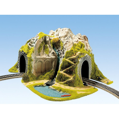 Hora s tunelom, oblúk, jednokoľajný 41 x 37 cm NO05170