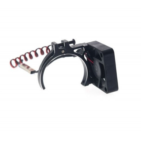 Motor větráček 40x40mm s hliníkovým držákem - černý