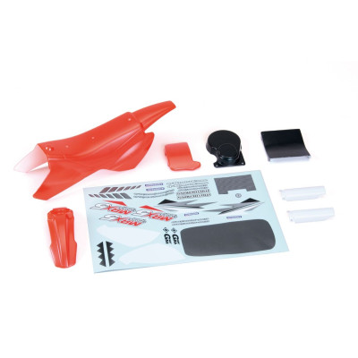 Karoserie a nálepky, červené