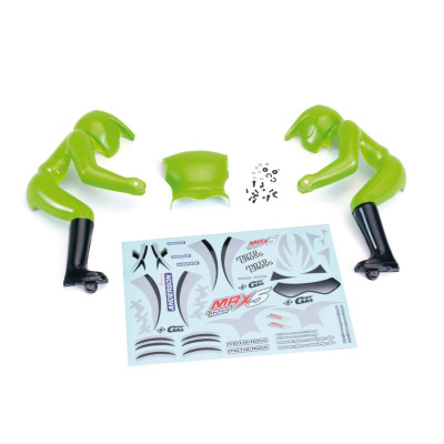 Figurka jezdce včetně nálepek, zelená