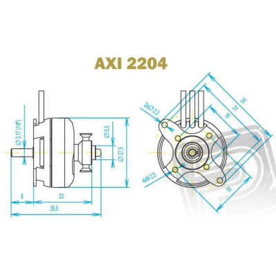 AXI 2204/RACE V2 střídavý motor