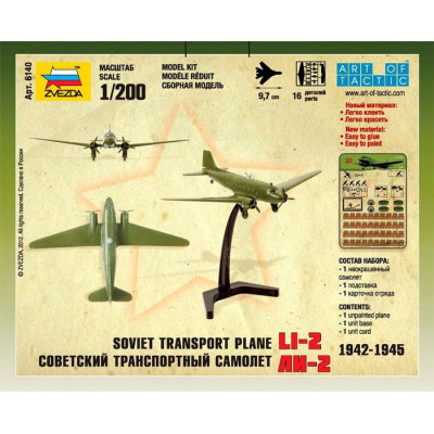 Wargames (WWII) letadlo 6140 - LI-2 Soviet Transport Plane (1:200)