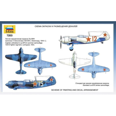 Model Kit letadlo 7203 - Lavotchkin LA-5 FN Soviet Fighter (1:72)
