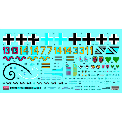 Model Kit letadlo 12321 - Messerschmitt Bf109G-6/G-2 "JG 27" (1:48)