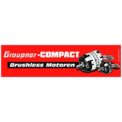 Banner reklamní " GRAUPNER COMPACT Brushless motory" 3400x960mm