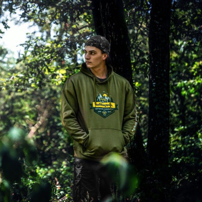 HOBBYTECH TERRA 20Th zelená mikina s kapucí - vel."M"