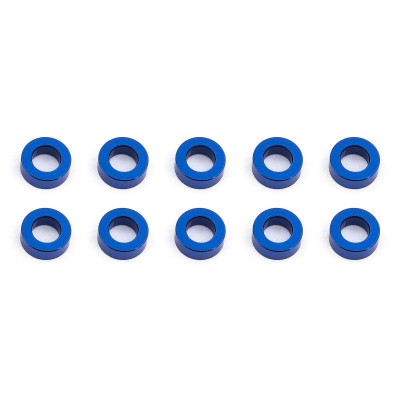 Ballstud podložky, 5.5x2.0mm, modré alu, 10 ks.