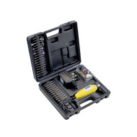 A Rotacraft RC12 75 szerszámos fúrómarógép egy 220mm x 200mm x 60mm-es alumínium tokban kapott helyet. A könnyű kézi marógép 12V-os hálózatról működik, fordulatszáma 18000rpm, 1, 2,35, 3, 3,2mm-es tokmányokkal rendelkezik. Ideális precíz, bonyolult munkákhoz gravírozáshoz, köszörüléshez, polírozáshoz stb.