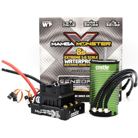 Castle motor 1717 165ot/V senzored, reg. Mamba Monster X 8S