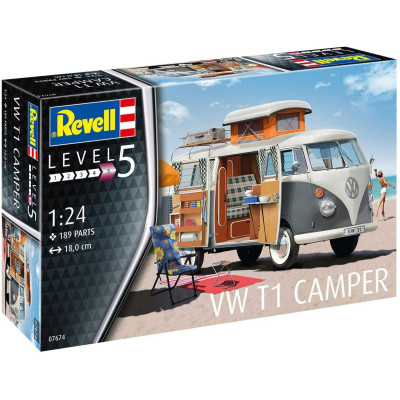 Plastic ModelKit auto 07674 - VW T1 Camper (1:24)