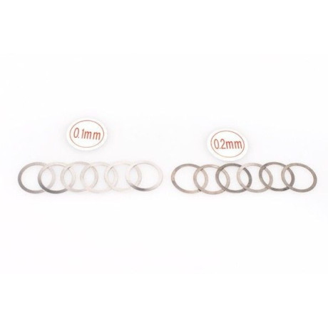 Spojkové podložky pro vymezení vůle - SHIMS (13x16x0.1/0.2mm), 6+6 ks.