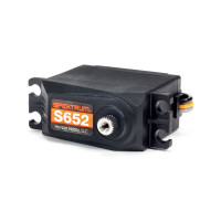 Pótalkatrész RC autó modellekhez Arrma 6S: Spectrum szervo standard méret S652 MG. Fém fogaskerekekkel és 18 kg.cm nyomatékkal rendelkezik 6V-on. A szervó 6,6 mm-es és 6,6 cm-es sebességgel rendelkezik 6,618 szervó 23 foggal.